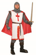King Crusader Red and White English Knight Adult Costume by HalloweenStore.com