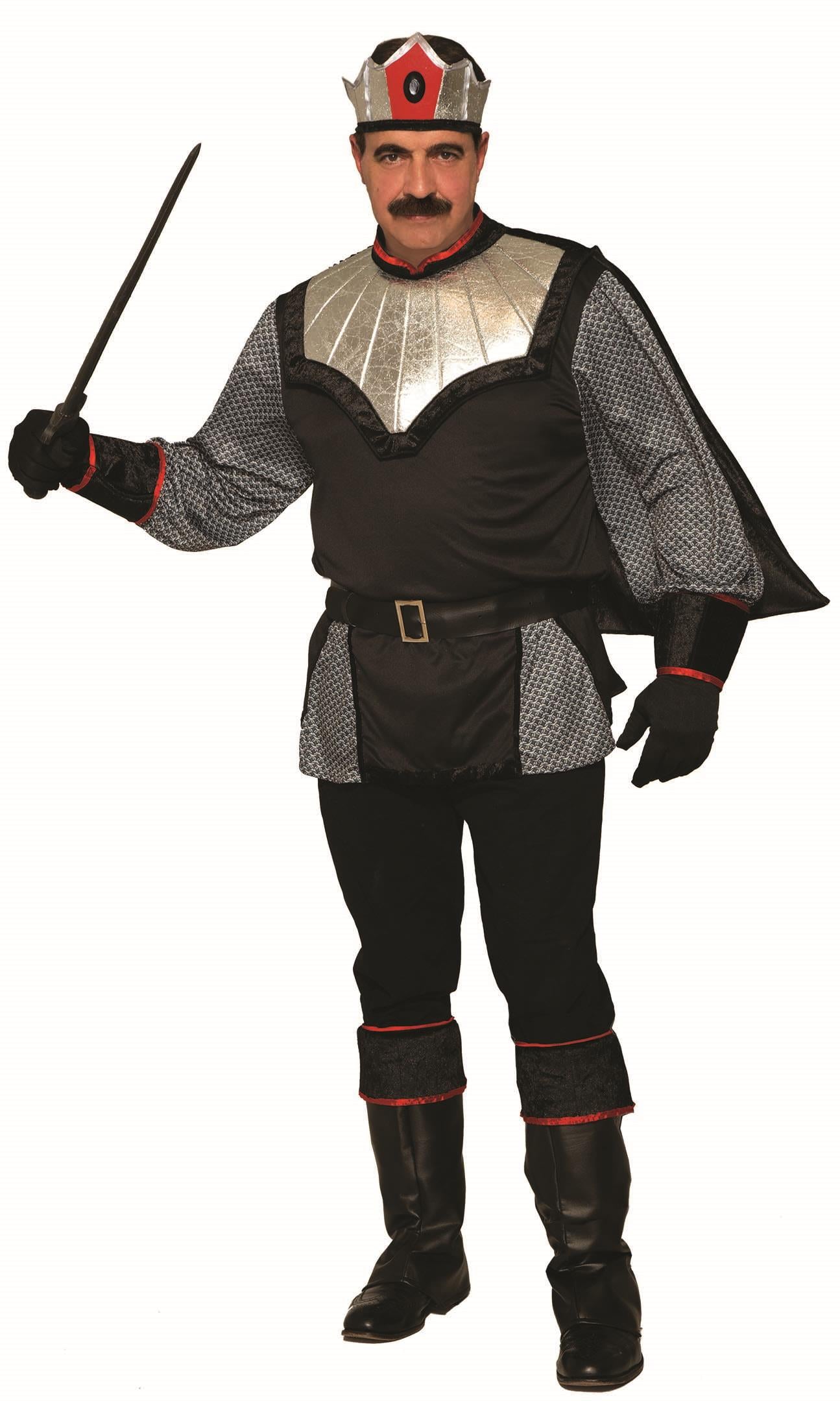 Dark King Medieval Black Adult Mens Costume by HalloweenStore.com