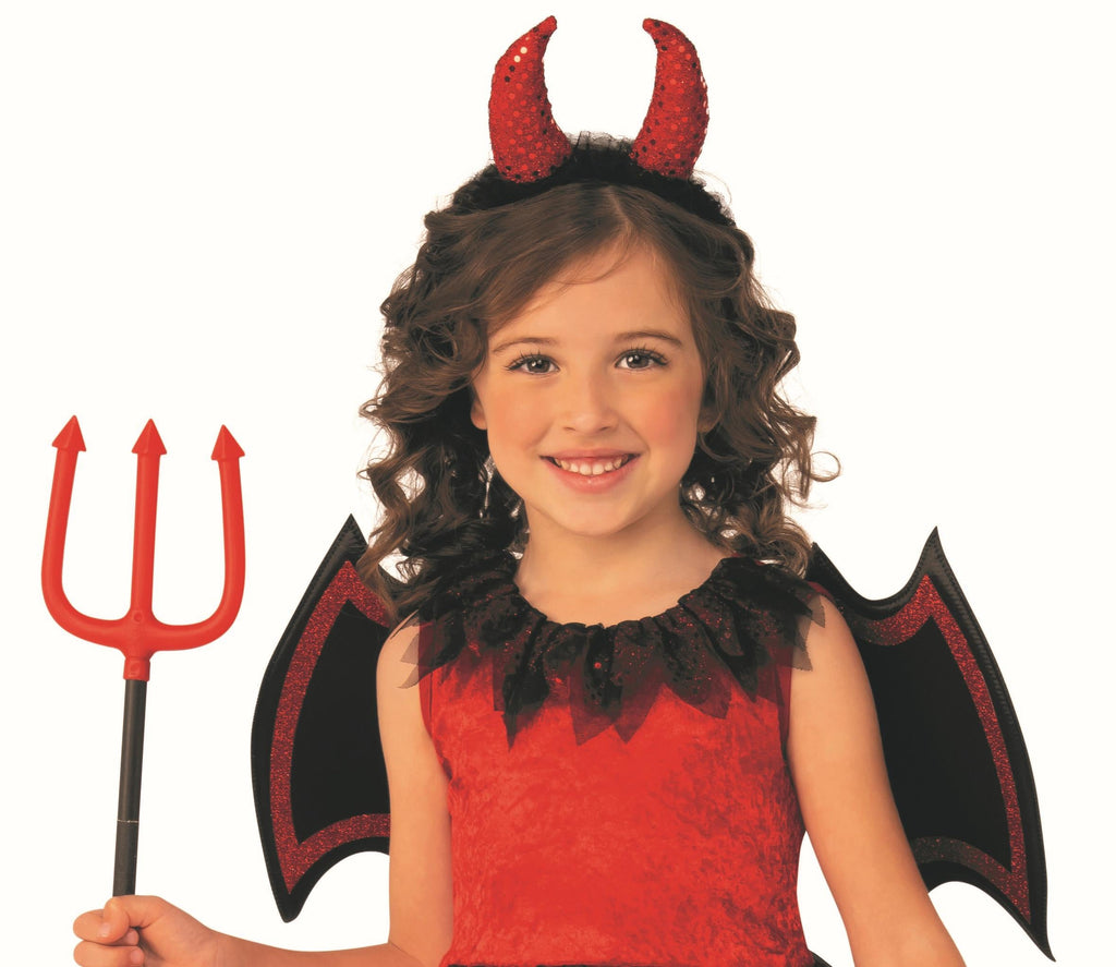 Red Classic Cute Devil Girl Dress Costume Small 4-6 by HalloweenStore.com