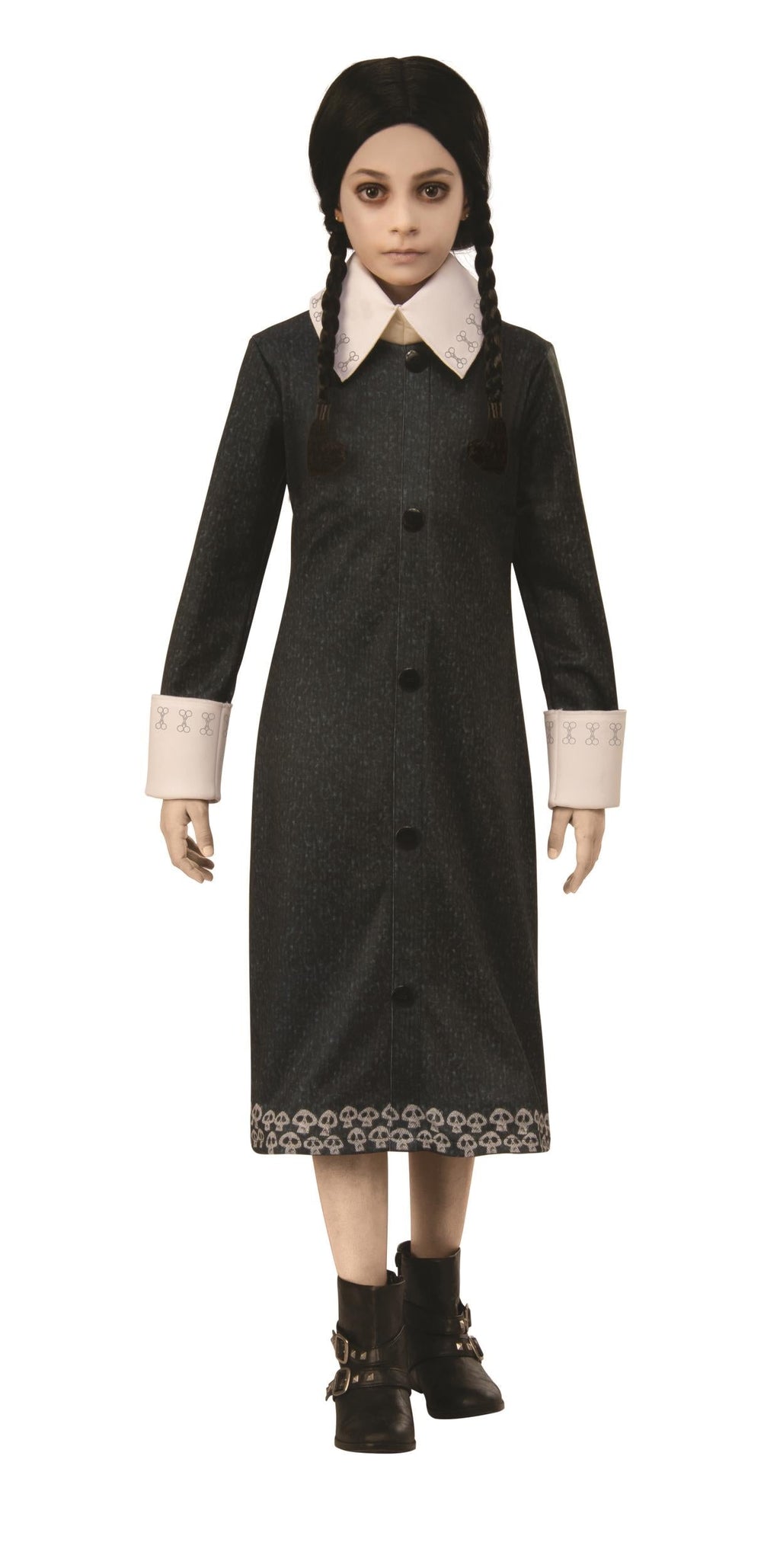 Wednesday Addams Family Black Dress Child Costume Small 4-6 by HalloweenStore.com
