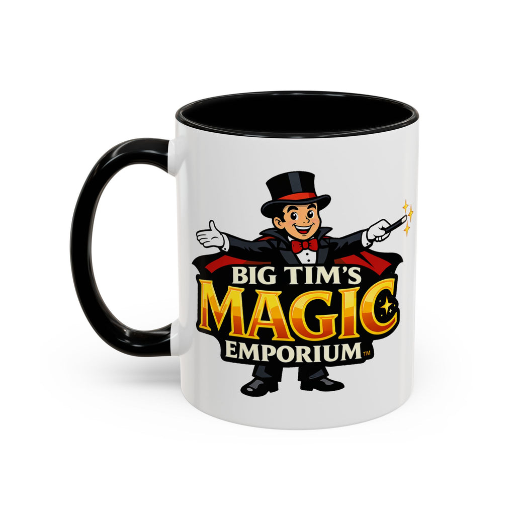 Magic Logo Coffee Mug — "Big Tim's Magic Emporium" Accent Mug (11/15oz) by Printify