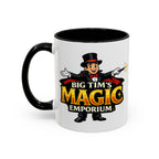 Magic Logo Coffee Mug — "Big Tim's Magic Emporium" Accent Mug (11/15oz) by Printify