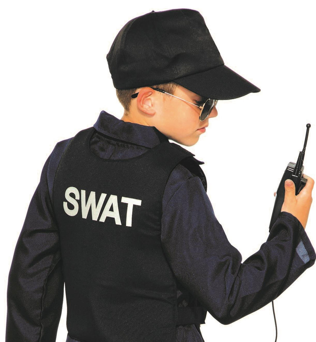 Police Swat Navy Blue Jumpsuit Costume Large 12-14 by HalloweenStore.com