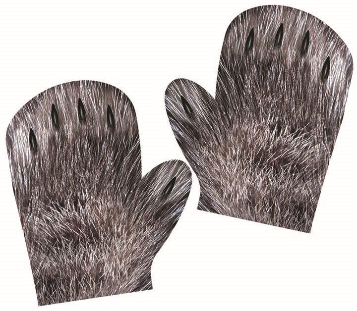 Child Werewolf Screen Print Monster Gloves Gloves by HalloweenStore.com