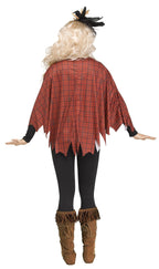 Plaid Patchwork Scary Crow Poncho Costume Accessory by HalloweenStore.com