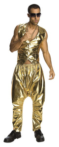 Gold Baggy MC Hammer Style Pants Costume Accessory by HalloweenStore.com