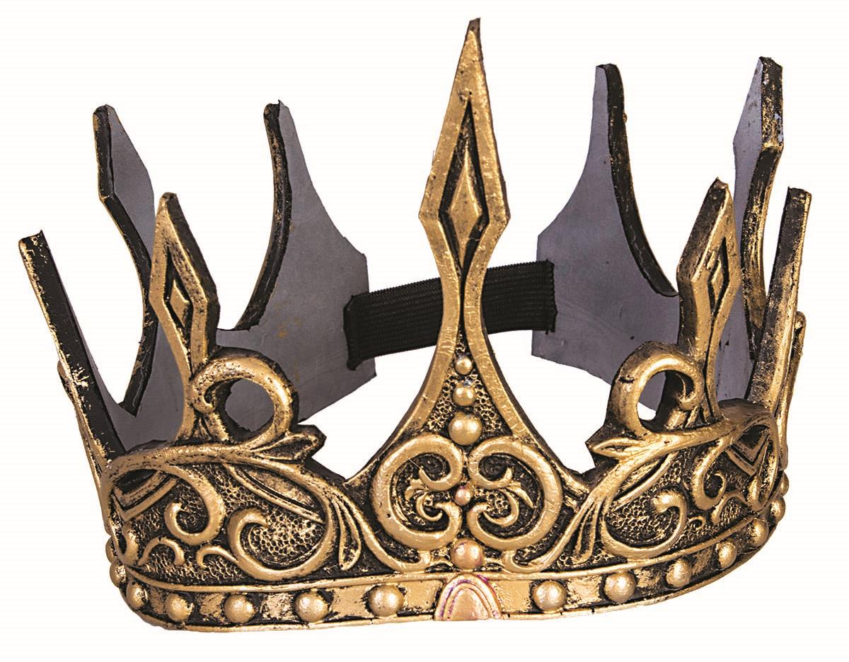 Gold Foam King or Queen Gothic Royalty Crown by HalloweenStore.com