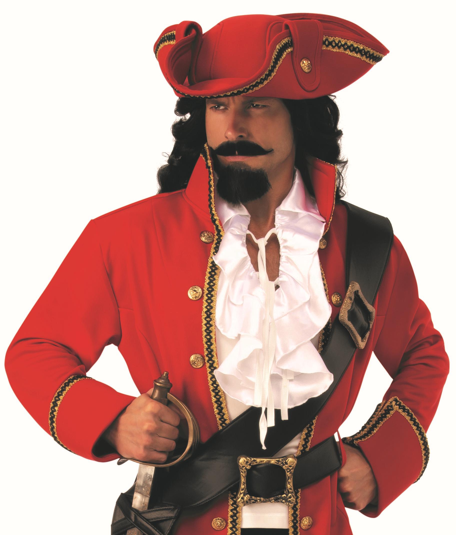 Pirate Captain Hook Red Coat Adult Mens Costume by HalloweenStore.com