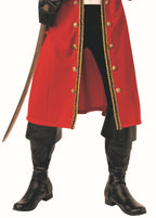 Pirate Captain Hook Red Coat Adult Mens Costume by HalloweenStore.com