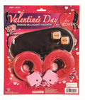 Valentine's Day 3 Piece Lovers Kit Sexy Red Handcuffs Blindfold DIce by HalloweenStore.com