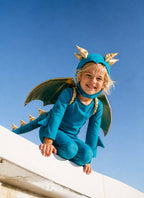 Jade Blue and Gold Dragon Costume by Band of the Wild