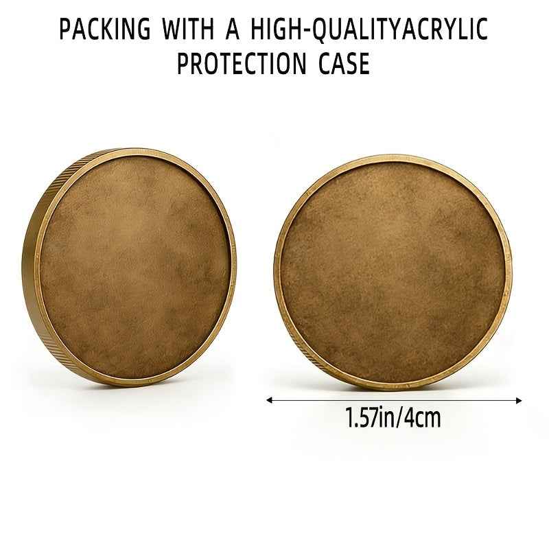 2D Flat, Metal Art Piece, 2d Flat Sculpture, Unique Display Collectible for Home Decor, Souvenir Keepsake Gift Unique Hourglass Pattern Commemorative Coin, Time Flies, Cherish Life, Daily Inspiring Commemorative Coin, a Meaningful Gift, 2D Flat