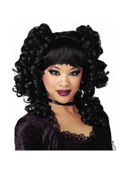 Black Goth Curls Wig by Masquerade