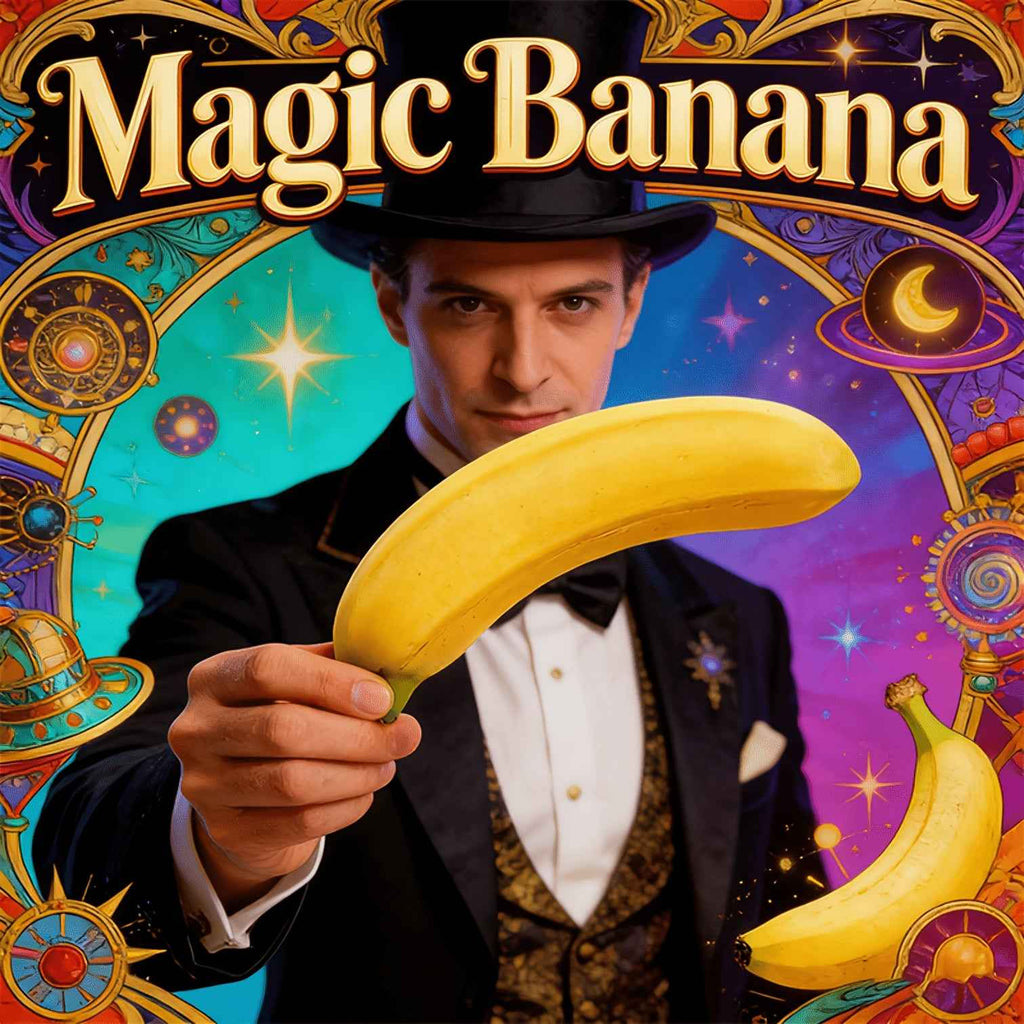 Magic Banana, a Realistic Banana That Appears Out of Thin Air, a Close-up Magic Prop. Instructional Video Available on the Product Details Page