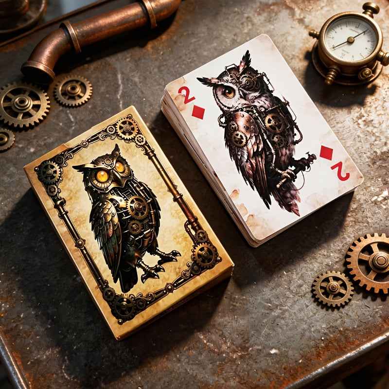Vintage Punk Playing Cards 55 Patterns Are Not Repeated Each Thickened Paper Shuffles Y Easy to Carry Suitable for Family Gatherings Party Supplies Beautiful Artwork Board Game Cards for Adults and Friends