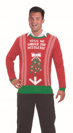 Forum Novelties Festive Ugly Christmas Sweater Kiss Me Mistletoe LG by HalloweenStore.com