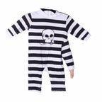 Three Arm Baby Costume Black and White Striped Jumpsuit 12 Months by HalloweenStore.com