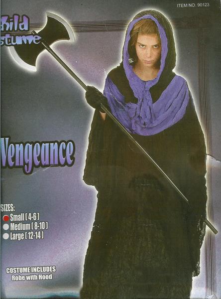 Child Vengeance Costume Horror Grim Reaper Robe Large by HalloweenStore.com