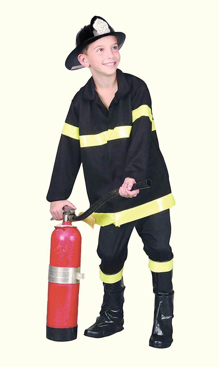 Child Fire Fighter Costume Fireman Size Large 12-14 by HalloweenStore.com