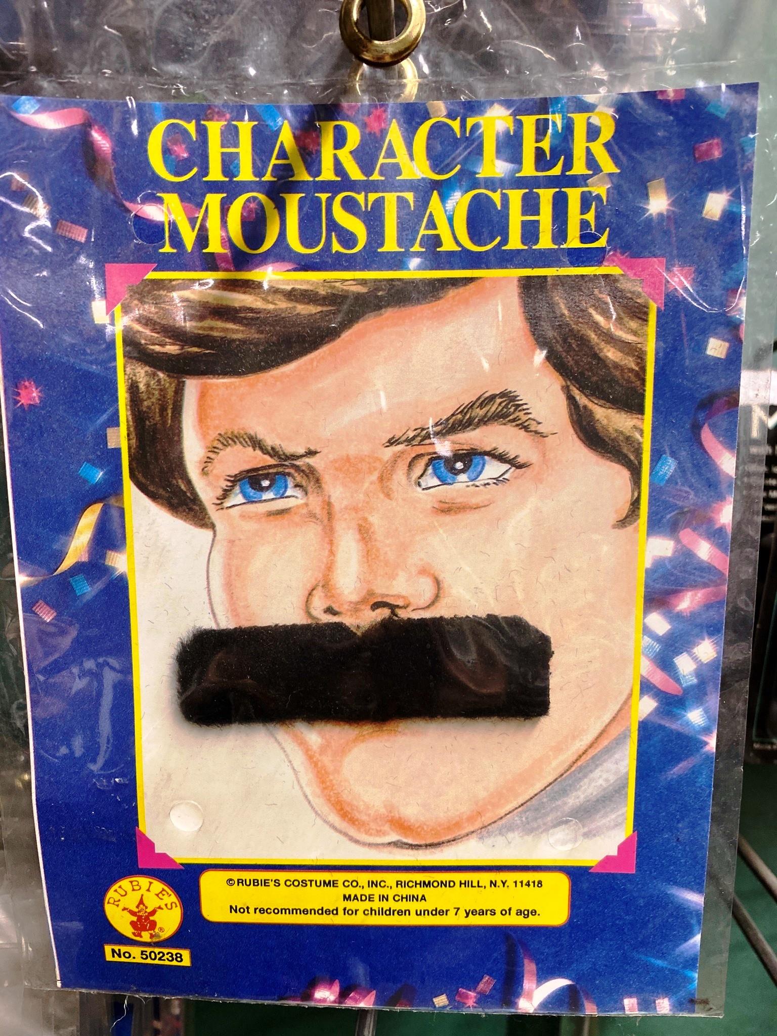 Rectangle Character Mustache Black by HalloweenStore.com