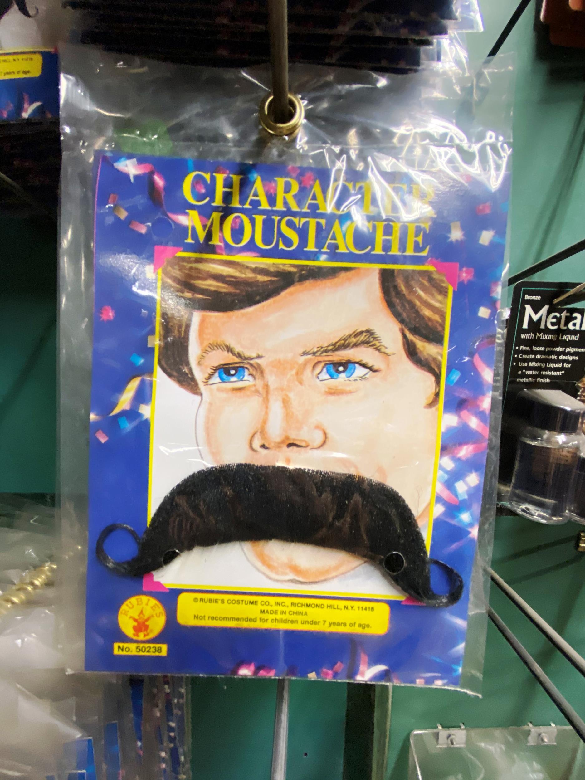 Handlebar Character Mustache Black by HalloweenStore.com