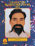 Character Handlebar Mustache & Beard Set by HalloweenStore.com