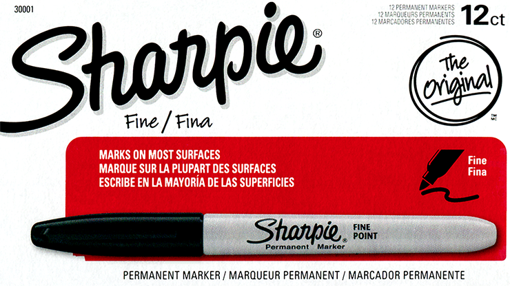 (Ungimmicked) Fine-Tip Sharpie (Black) box of 12 by Murphy's Magic Supplies - Trick by Murphy's Magic Supplies, Inc.