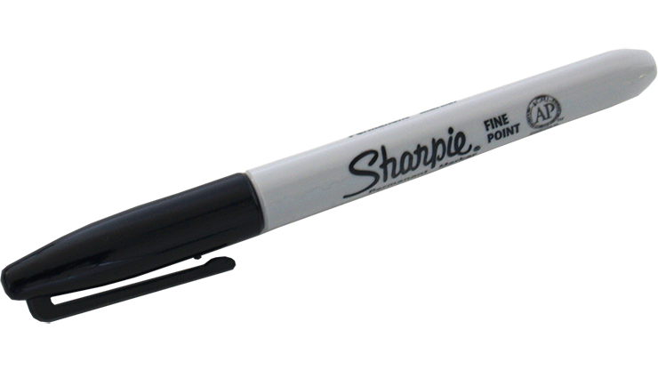 (Ungimmicked) Fine-Tip Sharpie (Black) box of 12 by Murphy's Magic Supplies - Trick by Murphy's Magic Supplies, Inc.