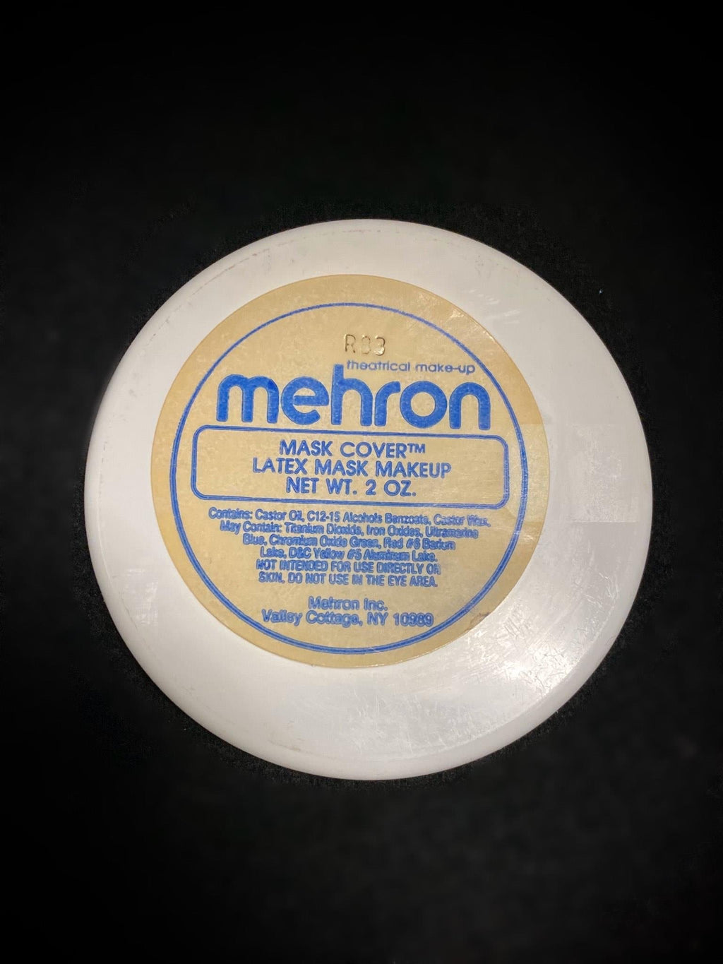Mehron Latex mask Makeup Black by HalloweenStore.com