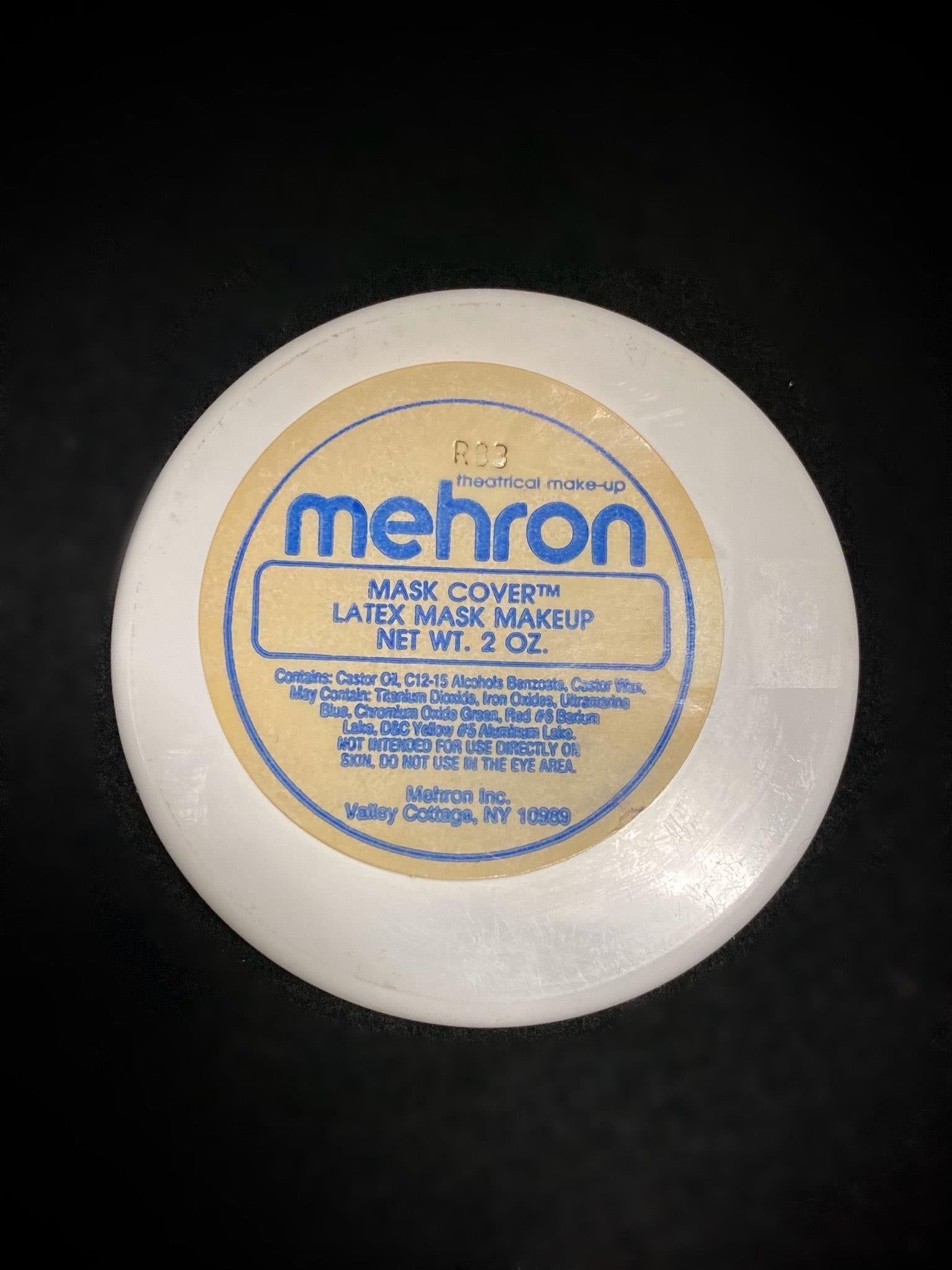 Mehron Latex mask Makeup Black by HalloweenStore.com