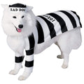 Prisoner Jail Bad Dog Black and White Convict Pet Costume Large by HalloweenStore.com