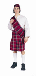 Scott Adult Costume Scottish Kilt and Hat by HalloweenStore.com