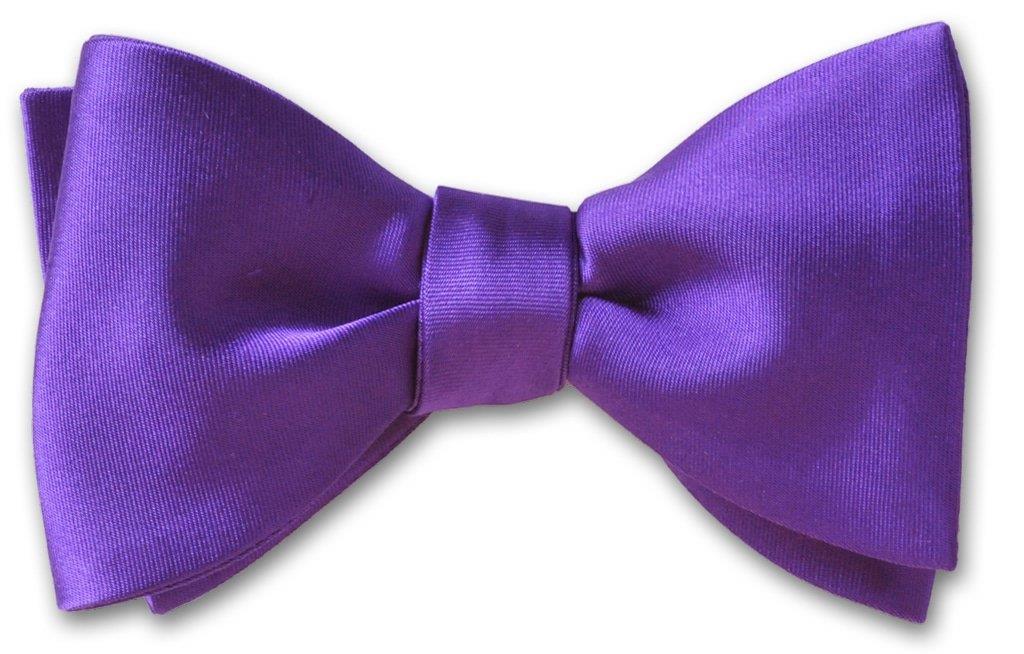 Purple Satin Formal Bow Tie Costume Accessory by HalloweenStore.com
