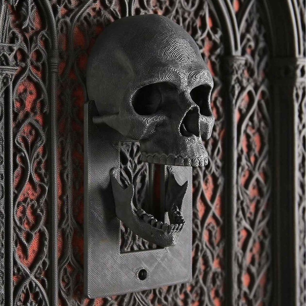 1pc Gothic Skull Wall Switch Cover & Outlet Plate - Battery-Free, Easy Screw Installation, Halloween Home Decor, Durable Wall Plate for Living Room, Bedroom, Office - Spooky Gift Idea