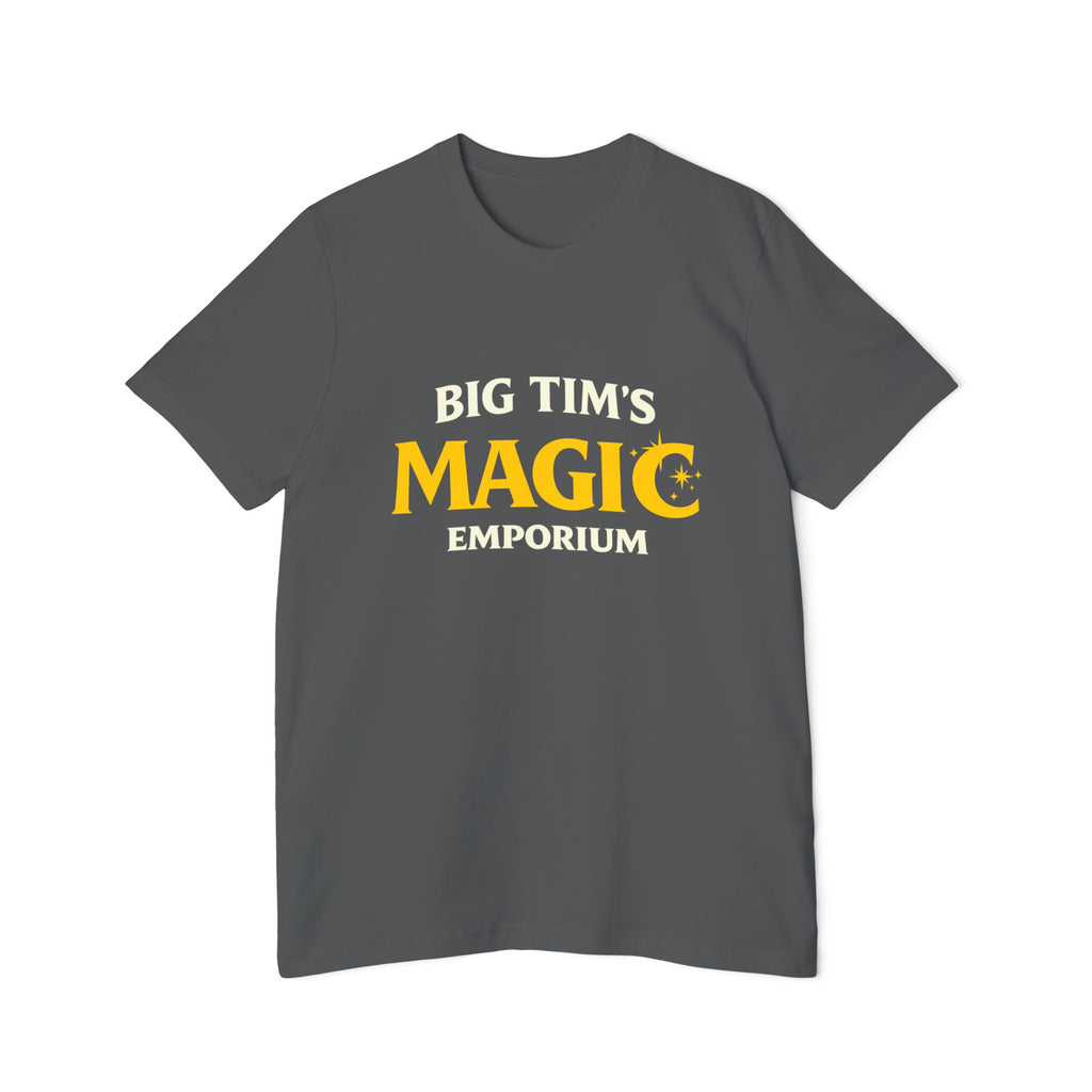 "Big Tim's Magic Emporium" - Retro Logo Tee T-Shirt by Printify