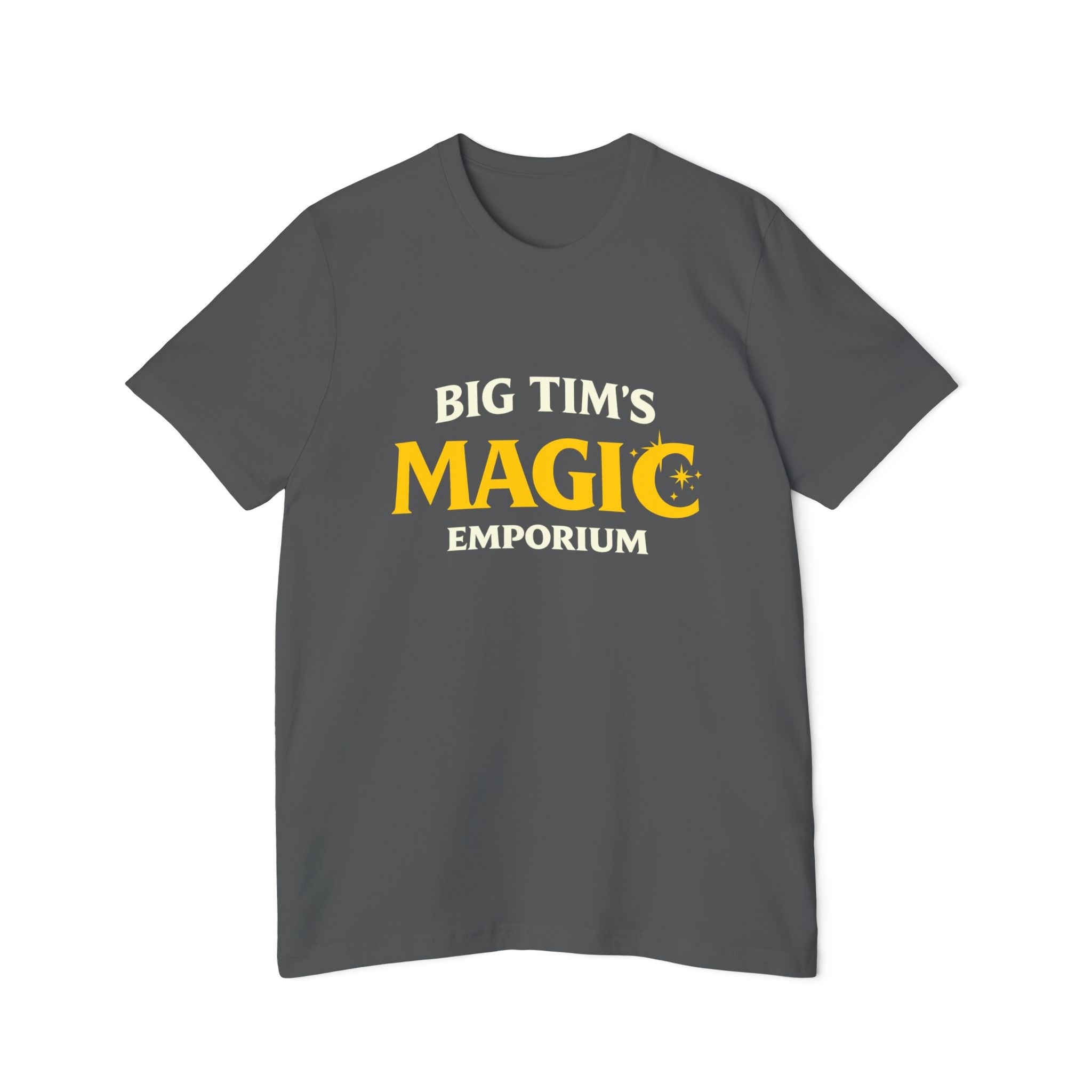 "Big Tim's Magic Emporium" - Retro Logo Tee T-Shirt by Printify