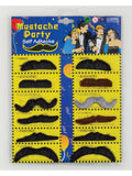 Mustache Party Self Adhesive Mustaches 12 pack by HalloweenStore.com
