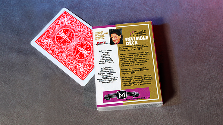 Invisible Deck Bicycle (Red) by Murphy's Magic Supplies, Inc.