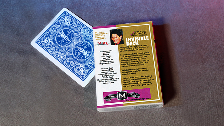 Invisible Deck Bicycle (Blue) by Murphy's Magic Supplies, Inc.