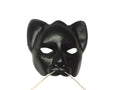 Black Vinyl Cat Half Mask One Size by HalloweenStore.com