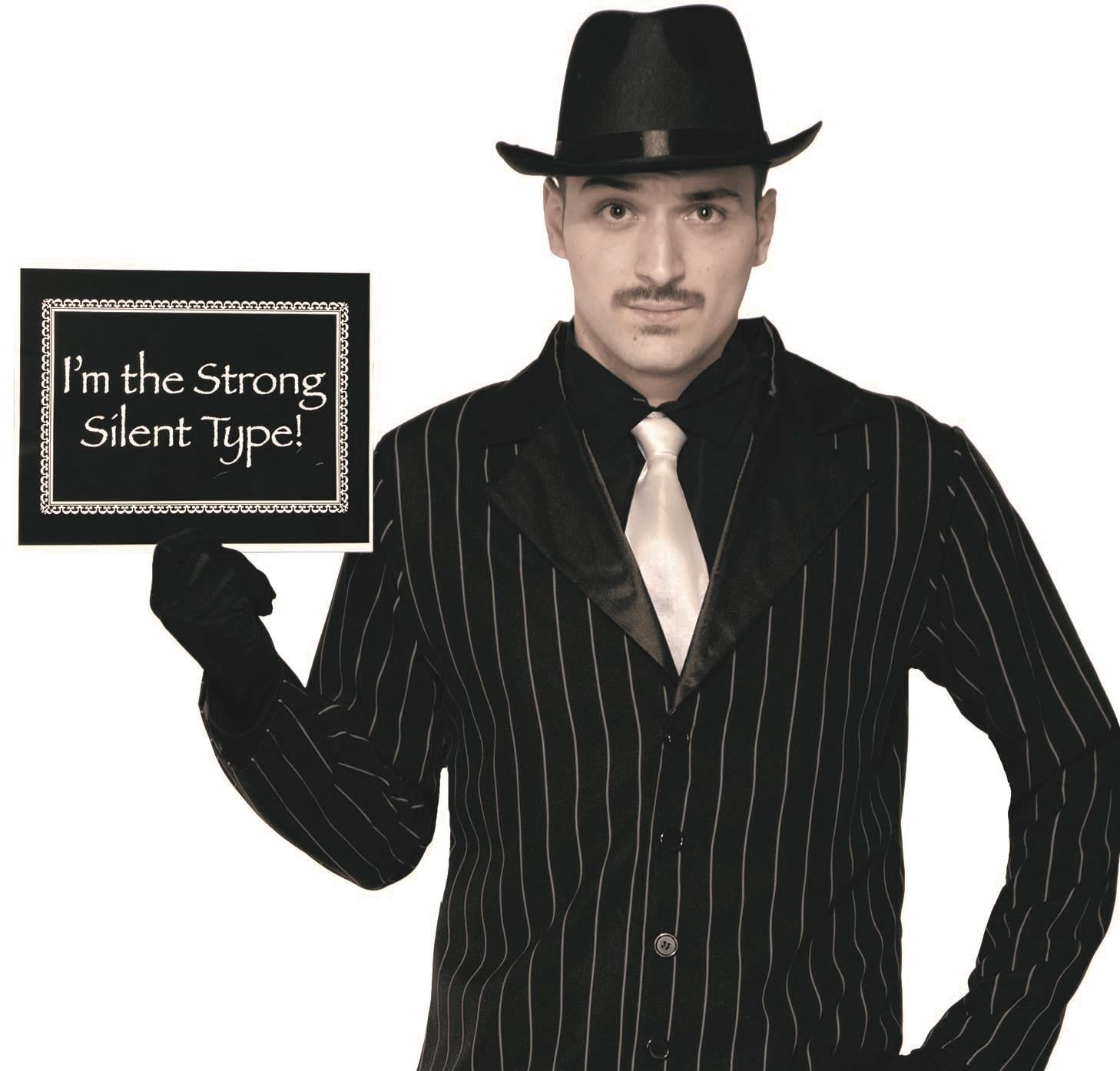 Silent Movie Old Time 1920's Gangster Adult Costume Standard by HalloweenStore.com