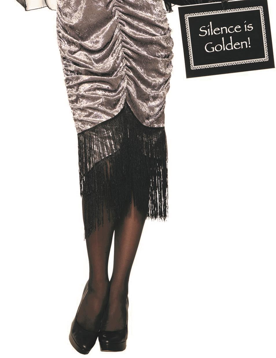 Silver Silent Movie Gray 1920's Flapper Adult Standard Size Costume by HalloweenStore.com