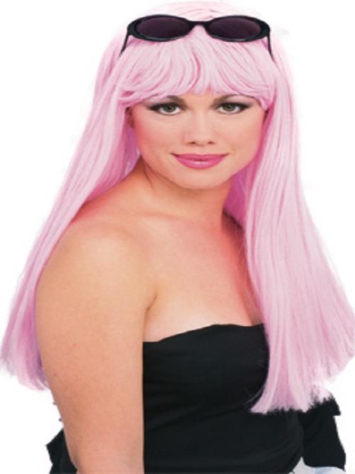 Sexy Light Pink Glamour Wig by HalloweenStore.com