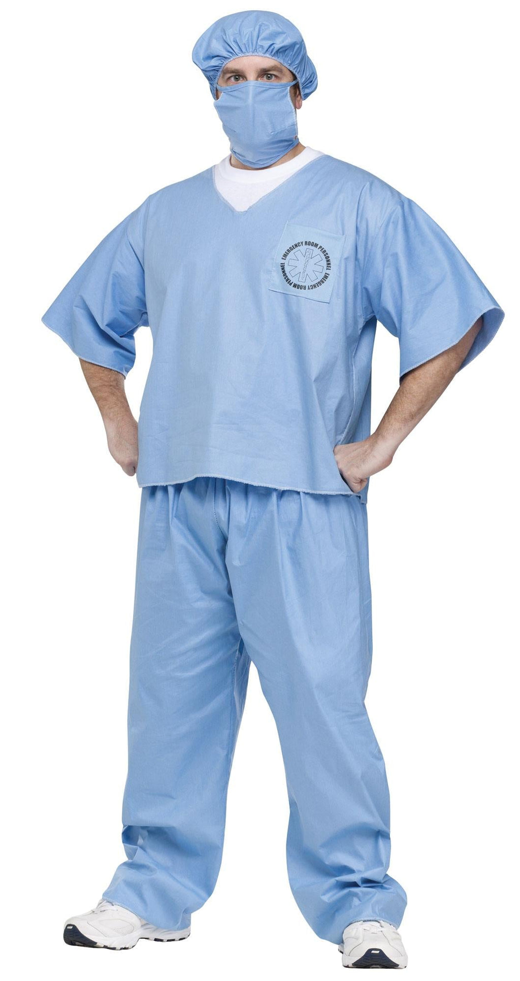 Doctor Doctor 5 Piece Unisex Scrub Suit Adult Costume by HalloweenStore.com