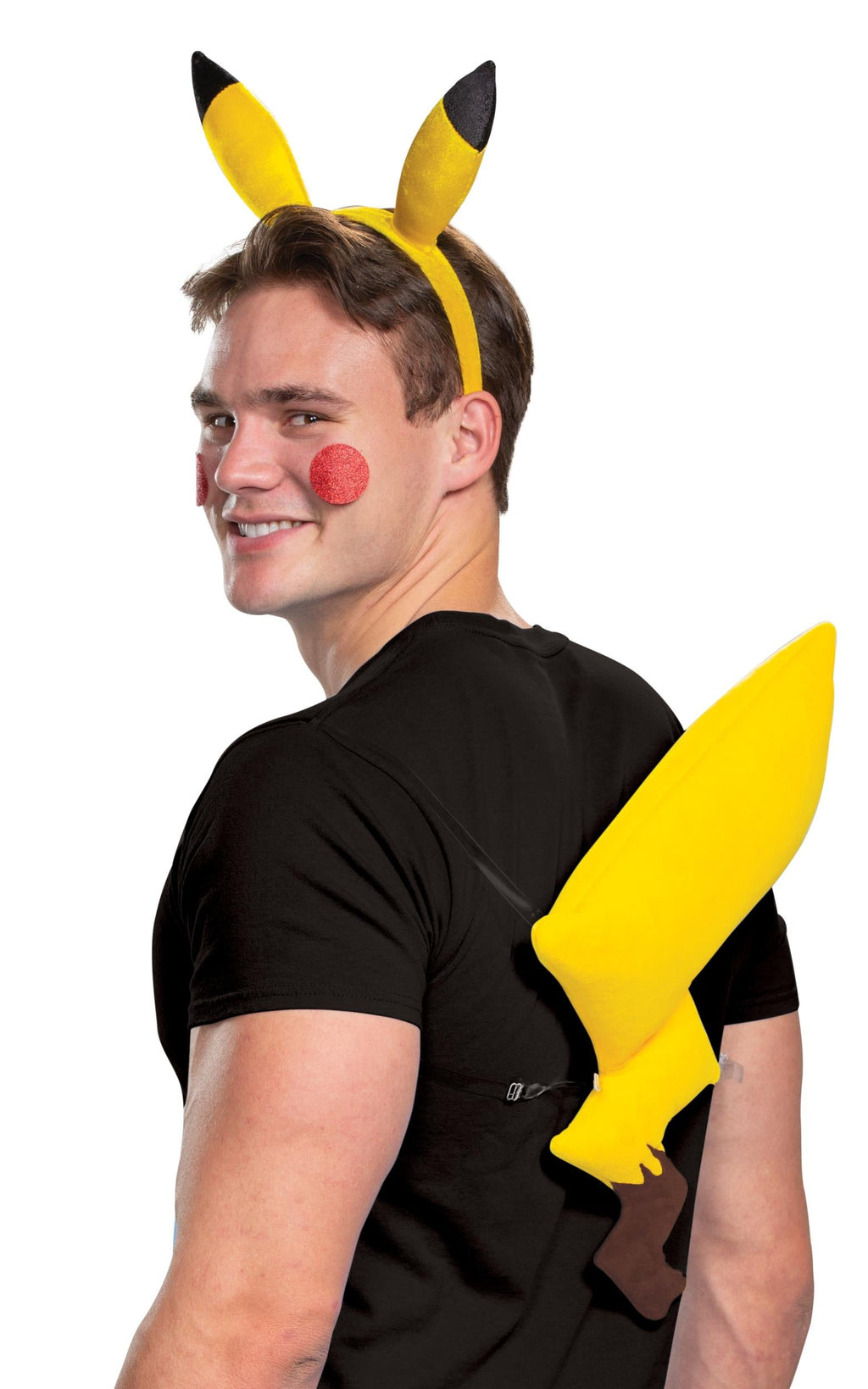 Pikachu Pokemon Yellow Headband and Tail Kit Adult by HalloweenStore.com