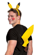 Pikachu Pokemon Yellow Headband and Tail Kit Adult by HalloweenStore.com