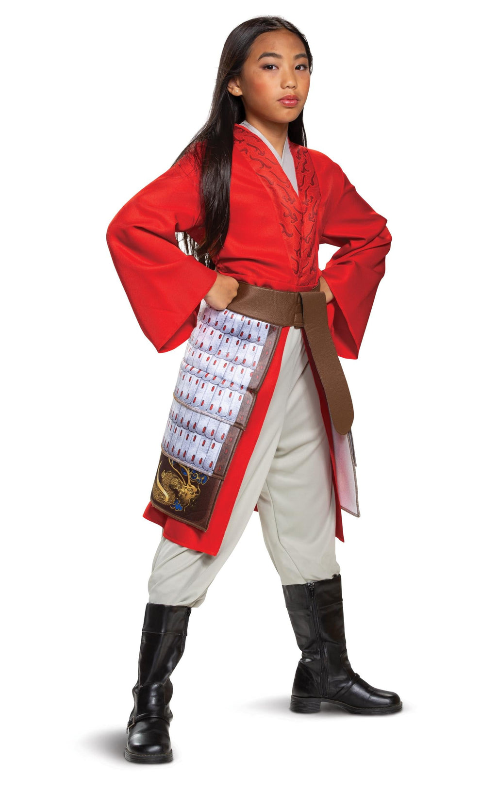 Mulan Hero Red Girls Princess Dress Disney Toddler Costume 3T-4T by HalloweenStore.com