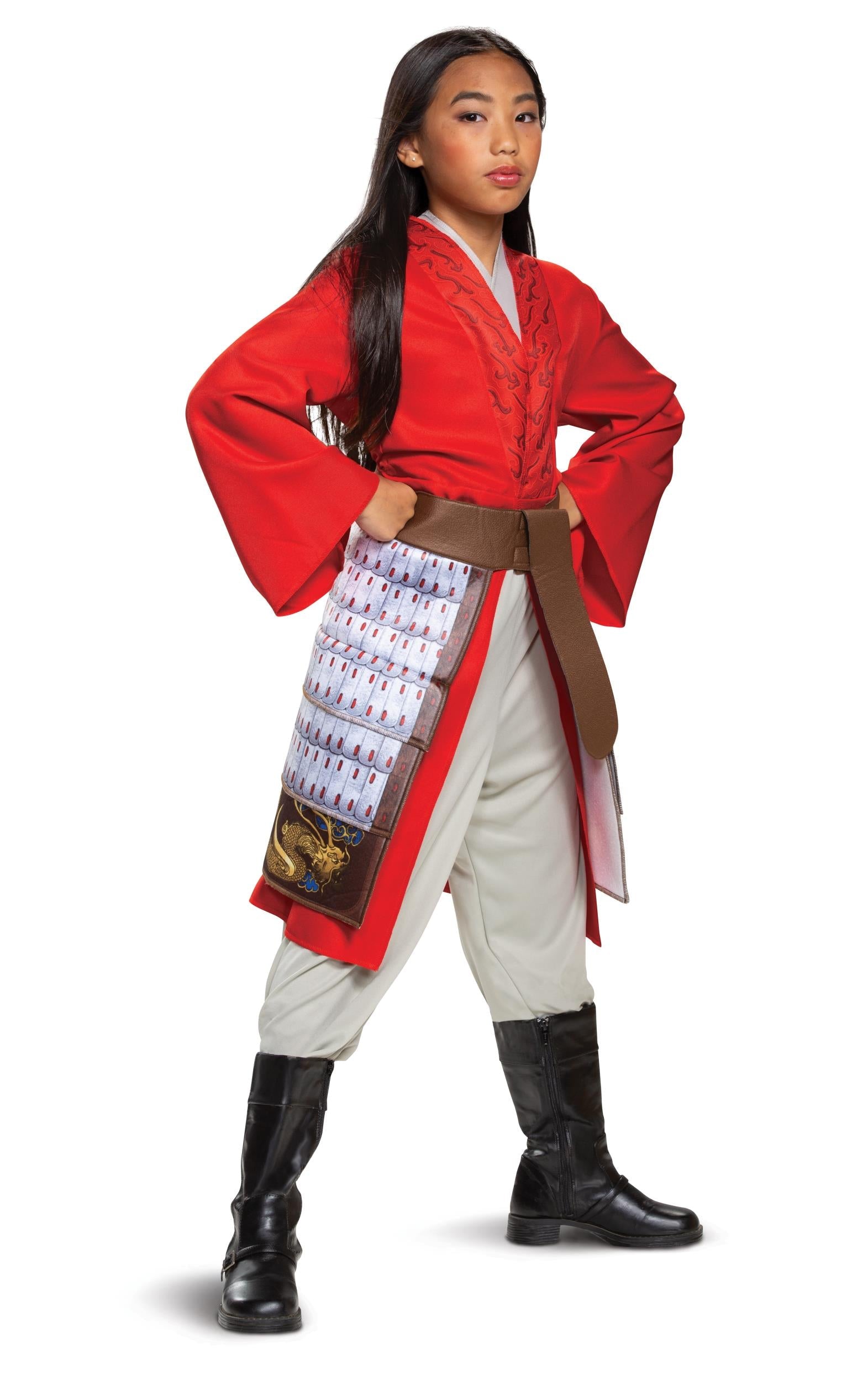 Mulan Hero Red Girls Princess Dress Disney Toddler Costume 3T-4T by HalloweenStore.com