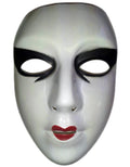 Cesar Painted White Female Semi-Rigid Plastic Face Mask by HalloweenStore.com