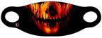 Reusable Halloween Face Cover Evil Pumpkin Design Orange Face Mask by HalloweenStore.com